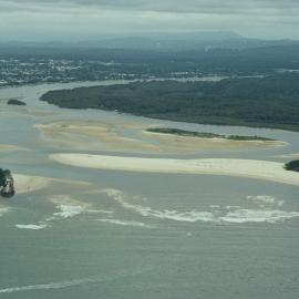 Aerial view, Noosa River mouth and Bar, Noosa Heads, 27 March 2008