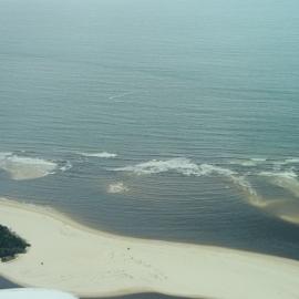 Aerial view, Noosa River mouth and Bar, Noosa Heads, 27 March 2008