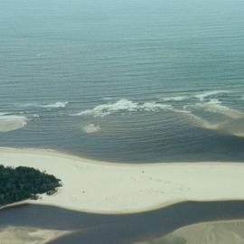 Aerial view, Noosa River mouth and Bar, Noosa Heads, 27 March 2008