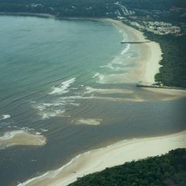 Aerial view, Noosa River mouth and Bar, Noosa Heads, 27 March 2008