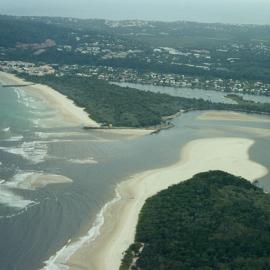 Aerial view, Noosa River mouth and Bar, Noosa Heads, 27 March 2008