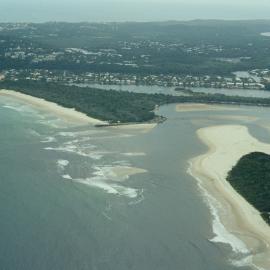Aerial view, Noosa River mouth and Bar, Noosa Heads, 27 March 2008