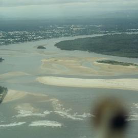 Aerial view, Noosa River mouth and Bar, Noosa Heads, 27 March 2008