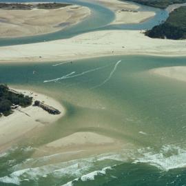 Aerial view, Noosa River mouth and Bar, Noosa Heads, 20 August 2008
