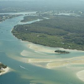 Aerial view, Noosa River mouth and Bar, Noosa Heads, 20 August 2008
