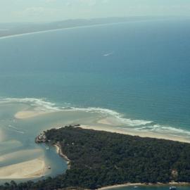 Aerial view, Noosa River mouth and Bar, Noosa Heads, 20 August 2008