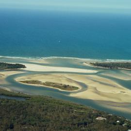 Aerial view, Noosa River mouth and Bar, Noosa Heads, 20 August 2008