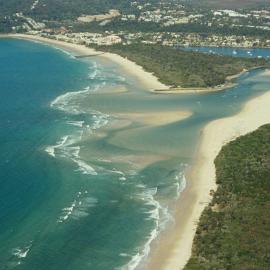 Aerial view, Noosa River mouth and Bar, Noosa Heads, 20 August 2008