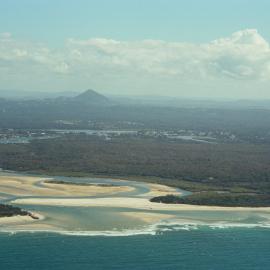 Aerial view, Noosa River mouth and Bar, Noosa Heads, 20 August 2008
