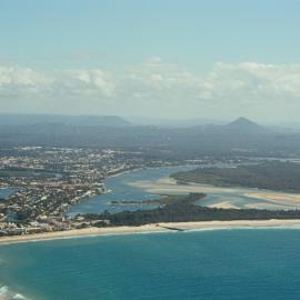 Aerial view, Noosa River mouth and Bar, Noosa Heads, 20 August 2008