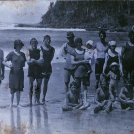 Beachgoers, Noosa Main Beach, Noosa Heads, 1920s