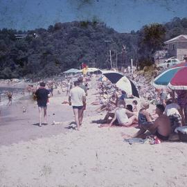 Beachgoers, Noosa Main Beach, Noosa Heads, ca 1970s