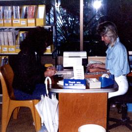 Desley Armstrong (right), Noosa Library, Pelican Street, Tewantin, ca 1990s