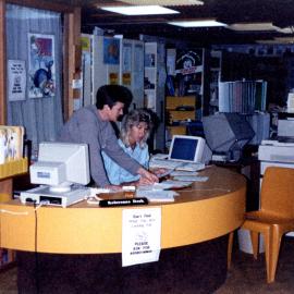 Reference Desk, Noosa Library, Pelican Street, Tewantin, ca 1990s