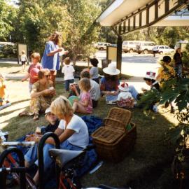 Children's picnic, Noosaville Library, Wallace Park, Noosaville, 17 August 1996