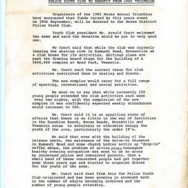 Noosa District Police Youth Club, Noosa Triathlon 1985 Beneficiary 