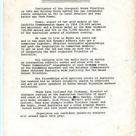 Dave Powell, Noosa Heads Triathlon, 1985 