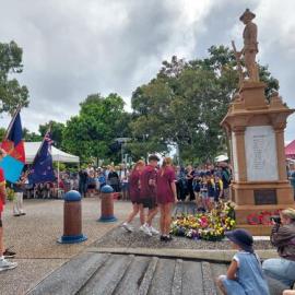 Wreath laying, ANZAC Day, 25 April 2025, Tewantin