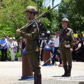 Catafalque party, Remembrance Day, Looking Forward to Peace Event, Tewantin-Noosa RSL Memorial Park, Tewantin, 11 November 2018
