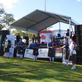 Noosa & District Pipe Band, Remembrance Day, Looking Forward to Peace Event, Tewantin-Noosa RSL Memorial Park, Tewantin, 11 November 2018