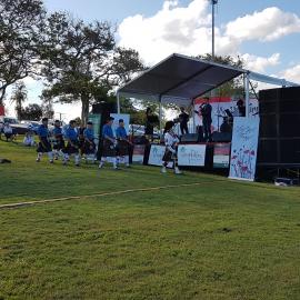 Noosa & District Pipe Band, Remembrance Day, Looking Forward to Peace Event, Tewantin-Noosa RSL Memorial Park, Tewantin, 11 November 2018