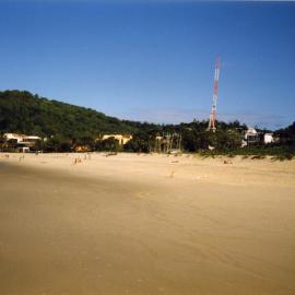 Beachgoers and development, Noosa Main Beach, Noosa Heads, 1990s