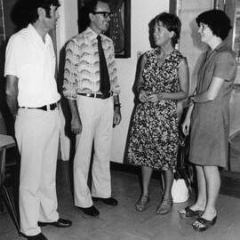 Bob McLaren, Ron Baker, Wendy Sanders and Debbie Schreiber (l-r), Tewantin State School, Tewantin, ca 1970s