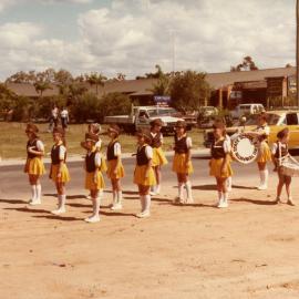 Festival of Waters parade preparations, recorder band and float, Tewantin State School, Mary Street, Noosaville