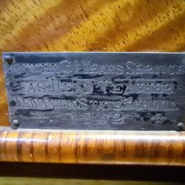 Retirement gift clock plaque, William Hooper, 2025