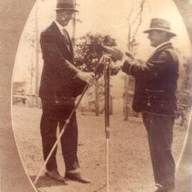 Schoolmaster and Mr. Shepperson, Kin Kin, 1931 