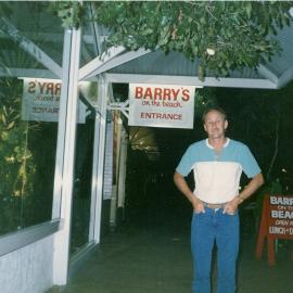 Chris Cooper and Dennis Lewis, Barry's Bistro, Hastings Street, Noosa Heads, 1980s