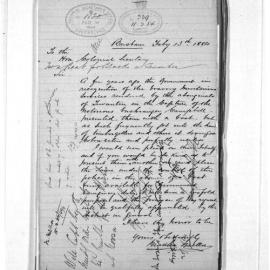 Inwards correspondence, Colonial Secretary's Office, 14 February 1884  