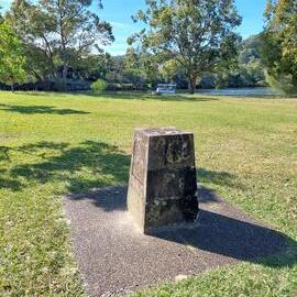 Commemorative stone, Noosa Sound development, Noosa Park East, Noosa Parade, Noosa Heads, 14 June 2025