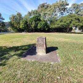 Commemorative stone, Noosa Sound development, Noosa Park East, Noosa Parade, Noosa Heads, 14 June 2025