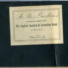 C. A. Poulsen bank passbook, ES & A Bank, Cooroy, 7 February 1936 -  16 June 1944