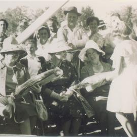 Dignitaries, guests and attendees, official opening, Peregian Roadhouse, Peregian Beach, 2 June 1962