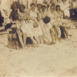 Beachgoers, Noosa Main Beach, Noosa Heads, 1936