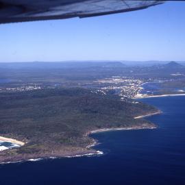 Aerial view, Noosa National Park, Noosa Heads, ca 1990s