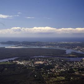 Aerial view, Noosa River, Tewantin, ca 1990s