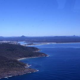 Aerial view, Noosa National Park, Noosa Heads, ca 1990s