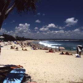 Beachgoers, Noosa Main Beach, Noosa Heads, ca 1980s