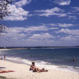 Beachgoers, Noosa Main Beach, Noosa Heads, ca 1980s