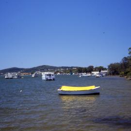 Anchored boats, Noosa River, Noosaville, ca 1980s