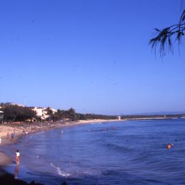 Beachgoers, Noosa Main Beach, Noosa Heads, ca 1980s