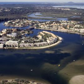 Aerial view, Noosa River, Noosa Heads, ca 1990s
