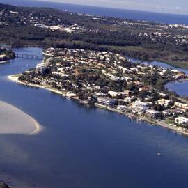 Aerial view, Noosa River, Noosa Heads, ca 1990s