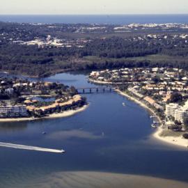 Aerial view, Noosa River, Noosa Heads, ca 1990s