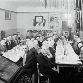 Meeting, Pomona Fruit growers Association, Lathouras Café, Pomona, 1947