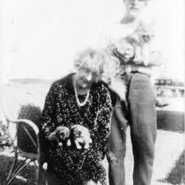 Captain Alexander Goodall and sister Cassandra, Noosaville, ca 1950s