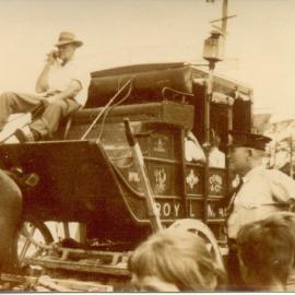 Parade, Cobb & Co re-enactment, Queensland Centenary Celebrations,  Factory Street, Pomona, 1959